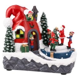 Festa cozy 20 novogodišnje selo led crvena kapa 21 x 14 x 185 ( 710339 )