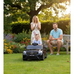 Mercedes 247 Licencirani auto sa mekim sedištem i mekim gumama - Crni