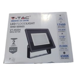 Led reflektor 200w smd 6500k 17600lm, 400x33x333mm, 3kg, vt6734