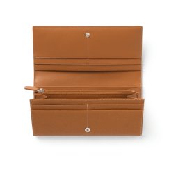Ženski kožni novčanik sa kopčanjem Graf von Faber-Castell Cognac