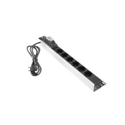 Mirsan MR.PRZ6S.SC 220V razvodni PDU panel 19/1U sa 6 utičnih mesta,kabl 2.5m