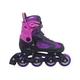Roler pw126b-10 black/pink/purple l(40-43) alu abec5 pu action 2021 ( 3090240 )