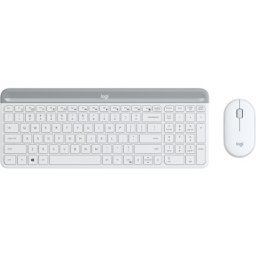 Logitech MK470 wireless desktop US bela tastatura + miš