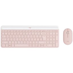 Logitech MK470 wireless desktop US roze tastatura + miš