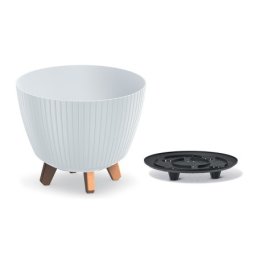Saksija Lamia 24cm sa nogarima i rezervoarom - bela S449 ( 20000 )
