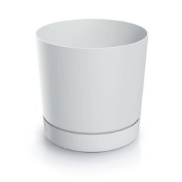 Saksija Tubo P 30 cm sa podmetačem - bela S449 ( 19495 )