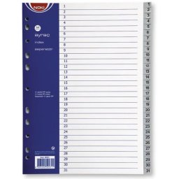 PP pregradni registri, 1-31