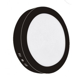 LED PANEL NADGRADNI CRNI 18W CW 6500K KRUG BBLINK