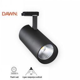 LED REFLEKTOR ŠINSKI JM-4070 30W 3000K 36° CRNI TROFAZNI