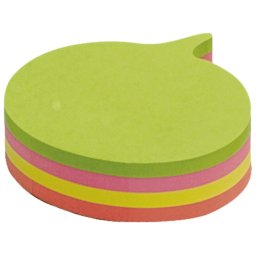 Blok samolepljiv oblik 70x70mm 200L Oblak Info Notes neon