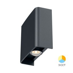 SPOLJNA ZIDNA LED LAMPA 2X1W 3IN1 SIVA BRAYTRON