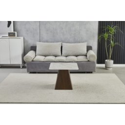 Klub sto CT 6050 Bež keramička ploča/Braon metalno postolje 600x600x480mm ( 800-607 )