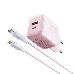 Moxom mx-hc206 Kucni punjac 18w fast pd 20w type c na lightning pink ( P1257 )