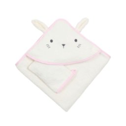 Peškir za bebe 2/1 - beli zeka 75x75 ( BD1473B )