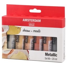 Royal Talens amsterdam akrilna boja set 6k metallic set 6 x 20ml ( 680925 )