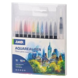 Junior aquareal pen flomaster sa četkicom 10+1k ( 130327 )