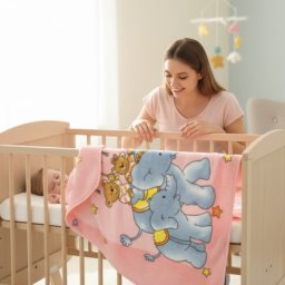 Bebi ćebe Little fairy -100x120cm Pink color ( VLK000363-bluefairypink )