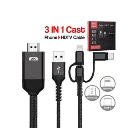 Fast Asia Kabl HDMI na (Micro+Tip C+Iphone) povezuje TV + mob, 2m ( 612 )