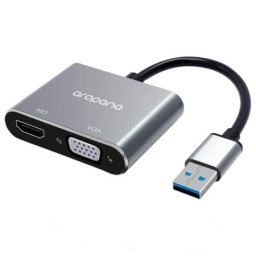 Fast Asia Adapter-konvertor USB 3.0 na HDMI+VGA ( 631 )