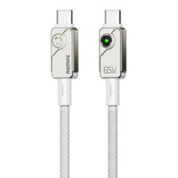 Remax DATA Fast charging braided TIP C na TIP C kabl, C36 65W 1.2m beli, REMAX ( 867 )