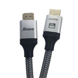 Xwave Kabl HDMI 2.1 8K 1.5m,UHD,upleten,30AWG,golden plate,blister