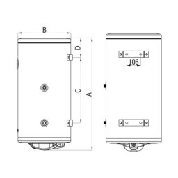 Bojler Termorad BT-60 IB-21 Levi