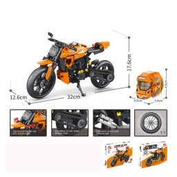 Komplet za gradnju „Narandžasti motor“, 578 delova ( 31-121000 )
