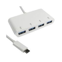 E-Green USB 3.1 tip C HUB 4port beli