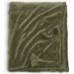 Ćebe 140x200 pliš tamno maslinasto