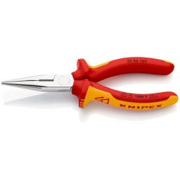 Knipex klešta špic prava sa bočnim sečenjem 1000V VDE 160mm ( 25 06 160 )