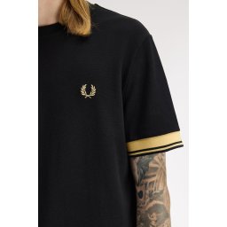 FRED PERRY CUFT MAJICA BLACKC