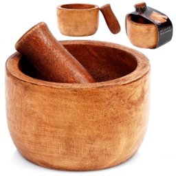Vilde Excellent Houseware 259691 - Drveni avan sa tučkom , 10x6,5cm