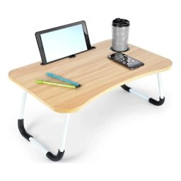 Vilde 568018 - Sklopivi stalak za laptop - Boja drveta 61,5 x 40 x 26cm"