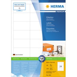 Herma etikete 64,6x33,8 A4/24 1/100 bela ( 02H4262 )