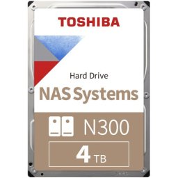 Toshiba n300 4tb cmr, 3.5'', 512mb, 7200rpm, sata, tbw: 180 hdd nas ( MN10ADA400ES )