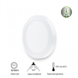 LED NADGRADNI PANEL 24W 4000K NW KRUG BBLINK