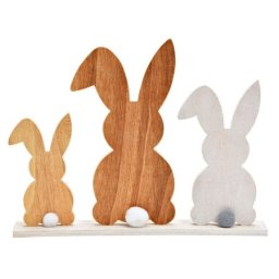 Dekordom Uskršnja dekoracija stand bunnies wood 10034946 - brown ( 039731 )
