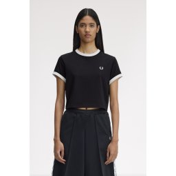 FRED PERRY CROPPED MAJICA BLK