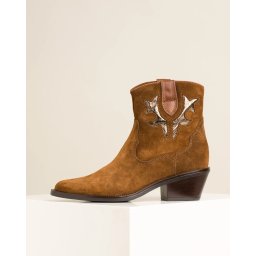 Ženske kožne kratke kaubojke L91201 bež