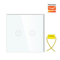 Wi-Fi smart prekidač svetla bez N provodnika 2x10A ( WFPS-G02/WH )