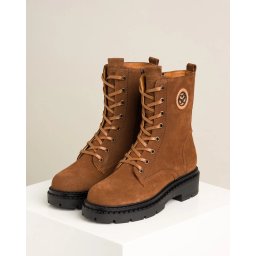 Ženske kožne poluduboke čizme 33620 kamel