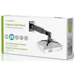 NEDIS PJWM200BK univerzalni ZIDNI drzac projektora, 15kg, rotirajuci + tilt 30°, 464-607mm