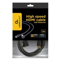CC-HDMI490-6 Gembird HDMI kabl 4K UHD, Ethernet, konektor pod uglom 90 stepeni 1,8m