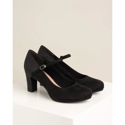 Ženske cipele na debelu štiklu 24494-41 crne