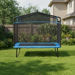 Fun Flip dečija trambolina sa zaštitnom mrežom 122x183 cm plava ( FF-BLU-55 )