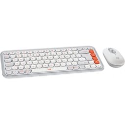 Logitech pop icon us bela bežIčna tastatura + miš