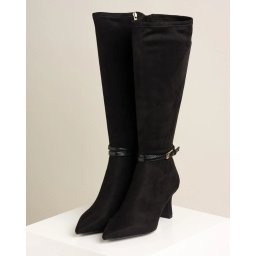 Ženske duboke čizme na štiklu 25516-45 crne