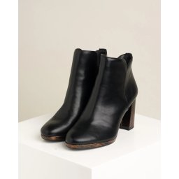 Ženske poluduboke čizme na štiklu 25352-45 crne