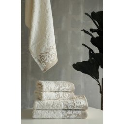 Dekordom peškir floral 70x140 - ivory ( 021693 )