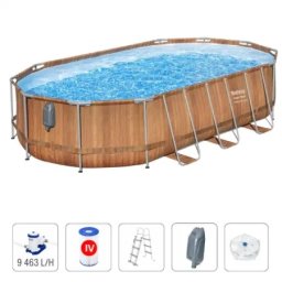 Bestway steel pro max ovalni bazen 6.10 x 3.66 x 1.22m sa masažerom i pumpom ( 56719E )